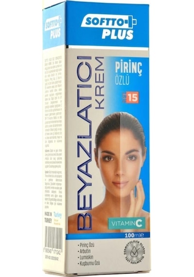 Softto Plus Pirinç Özlü Beyazlatıcı Vücut Kremi 100 Ml - Cilt Tonu Eşitleyici