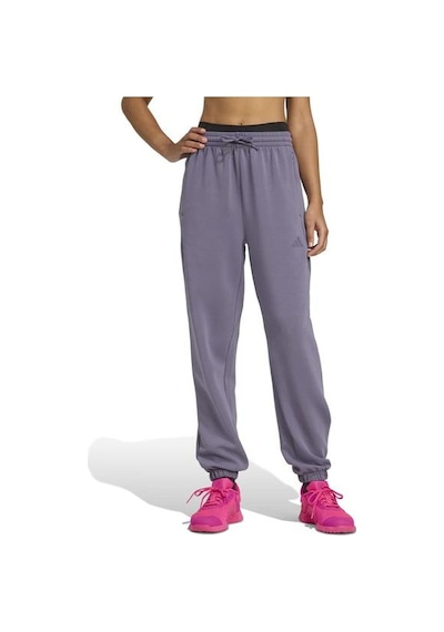 Adidas Designed For Training Knit Kadın Mor Eşofman Altı