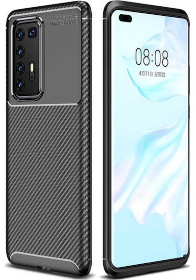 Huawei P40 Pro Kilif Karbon Silikon Case 433856358