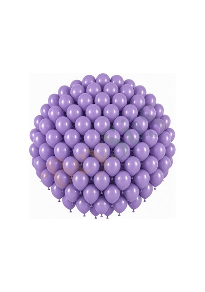 Lavanta Renk Lateks Retro Balon 30 Cm - 100 Adet Mor