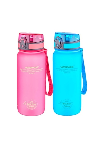 Uzspace 650 Ml 2 Li Set Tritan Su Matarası Sızdırma Koku Bpa Yok