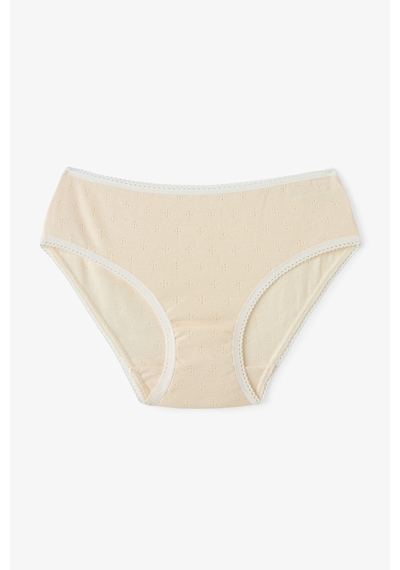 Penti Ekru Kız Çocuk Ditsy Pamuklu 3'lü Slip Külot Penti Ekru Kız Çocuk Ditsy Pamuklu 3'lü Slip Külot