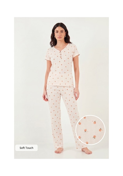 Lela Bayan Pijama Takımı 65770755 Ekru