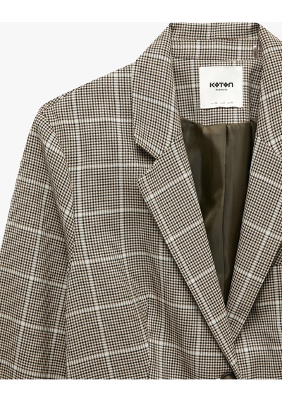 Koton Regular Fit Uzun Kollu Klasik Yaka Cepli Düğmeli Ekose Blazer Ceket Kahverengi Ekose 7wak50139uw Koton Regular Fit Uzun Kollu Klasik Yaka Cepli Düğmeli Ekose Blazer Ceket Kahverengi Ekose 7wak50139uw
