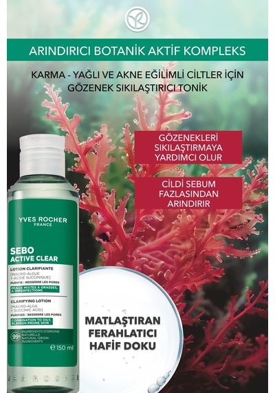 Yves Rocher Arındırıcı Gözenek Sıkılaştırıcı Tonik-süksinik Asit&çinko-sebo Active Clear Botanik Kompleks-150ml