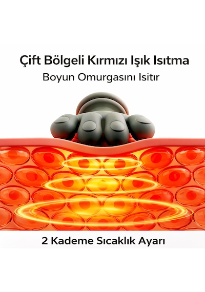 Mo Dou Isıtmalı Boyun Ve Omuz Masaj Aleti 3 Kademe Yoğurma Masajlı Elektrikli Masaj Yastığı 4000mah Yeşil