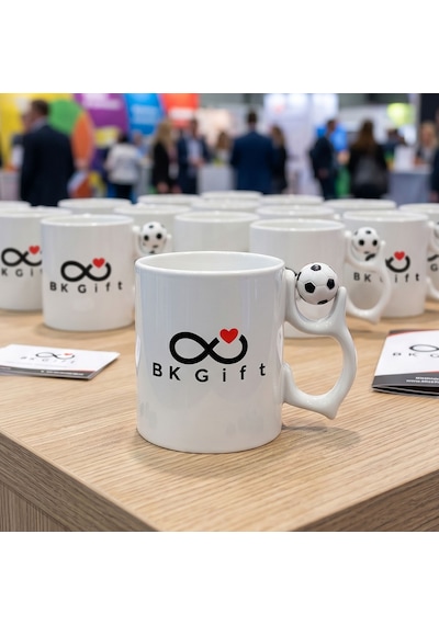 Bk Kurumsal Promosyon Logolu Futbol Toplu Beyaz Kupa Bardak 10 Adet Logo Baskılı