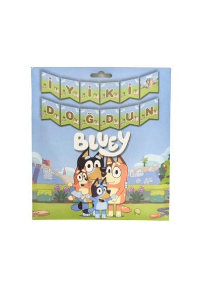 Özel Üretim Bluey İyi Ki Doğdun Banner Renkli Süs Çocuk Partisi Parti Havası Çok Renkli