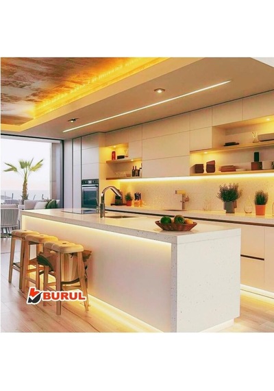 5 Metre Şerit Led Işık Dimmer Kumandalı Mutfak Tezgah Çalışma Masası Raf Işık Sb-6557 Gün Işığı