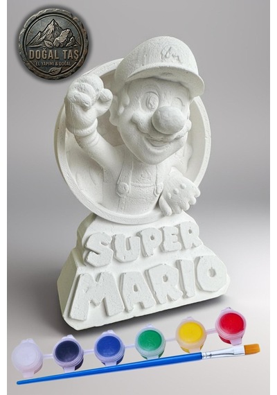 Super Mario 15 Cm Boyunda Beton/taş/figür/büst Boyama Seti-çocuk Boyama Etkinliği