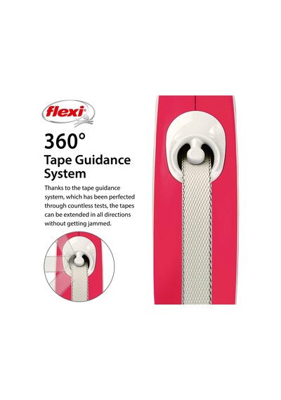 Flexi New Comfort M Beden Kırmızı 5mt Şerit Tasma 0.004 M - 0.032 M