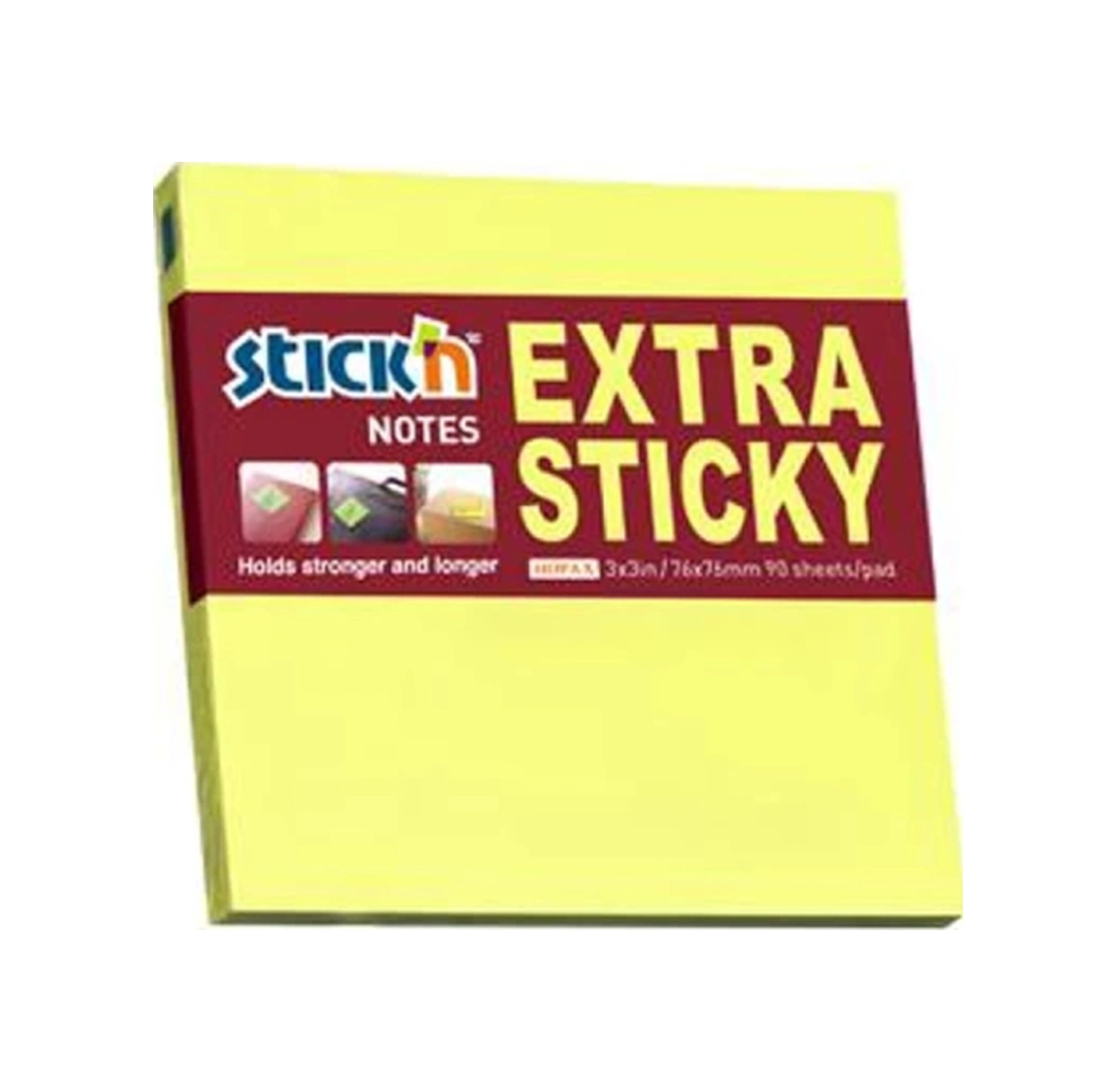 Extra Yapışkanlı Not Kağıdı Stıckn 76x76 Neon Sarı 90 Yaprak
