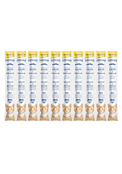Gimcat Sticks Somon & Alabalıklı Ödül Çubukları 50 G 10'lu