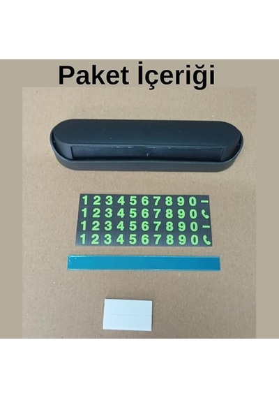 Araç İçi Park Telefon Numarası, Fosforlu Numaratör Oto Cam Kartı, Park Numaratörü, Açılır Kapanır Telefon Nu