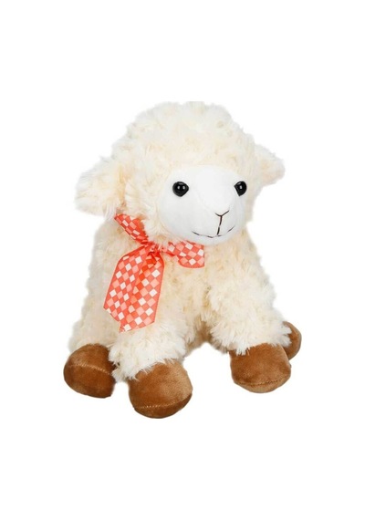Oturan Peluş Kuzu 24 Cm Çok Renkli