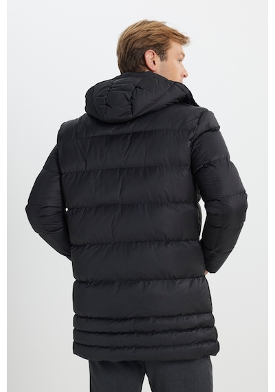 AC&Co / Altınyıldız Classics Erkek Siyah Standart Fit Normal Kesim Çıkma Kapüşonlu Dik Yaka Yan Cepli Kaban Siyah AC&Co / Altınyıldız Classics Erkek Siyah Standart Fit Normal Kesim Çıkma Kapüşonlu Dik Yaka Yan Cepli Kaban Siyah