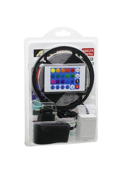 Atc Led Strıp El-07-rus-k 5mt Kumandalı - Adaptörlü Rgb Renkli