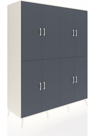 Kronos Gardrop 8 Raflı 8 Kapaklı 176x59x221 Aytaşı-antrasit/çam Beyaz Kronos Gardrop 8 Raflı 8 Kapaklı 176x59x221 Aytaşı-antrasit/çam Beyaz