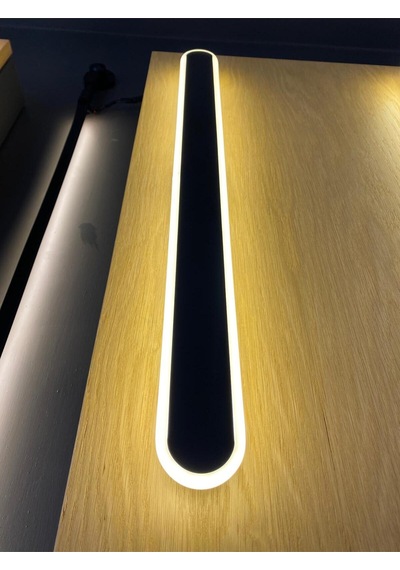 58 Cm 18w Dekoratif Stıck Aplik 3000k Sarı Işık Elektrik Bağlantısı Gerektirir Modern Şık Led Aplik Siyah