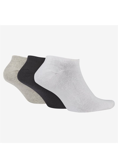 Nike Value No Show Ulightweight Unisex Sock 3 Lü Soket Çorap Siyah Beyaz Bej Siyah - Beyaz