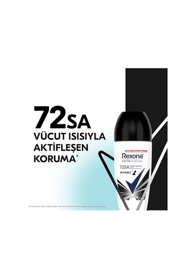 Rexona Üstün Koruma Kadın Roll On Deodorant Invisible 72 Saat Kesintisiz Koruma 50 Ml