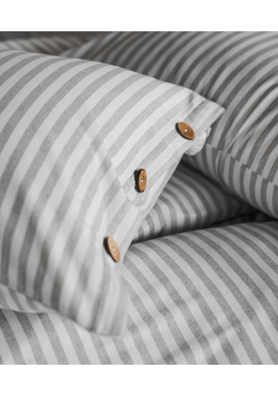 Cotton Collection Tek Kişilik Çizgili Nevresim Seti Reveboheme Renkli