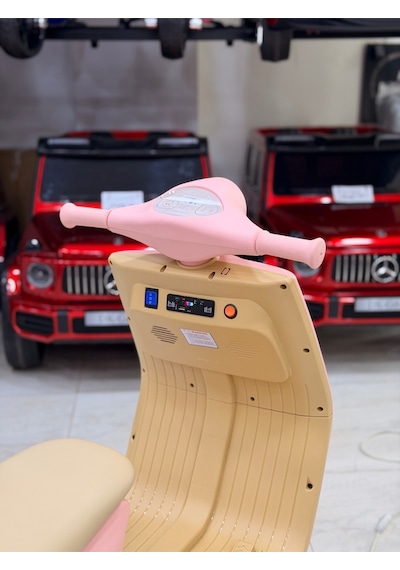Vespa Akülü Motor 3-9 Yaş Pembe