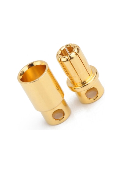8mm Altın Kaplama Banana Dişi Erkek Soket 120a Pil Batarya Lion Bullet Plug Kablo Konnektör Esc Moto
