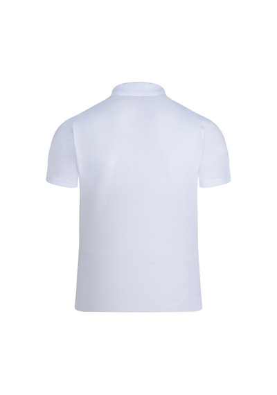 Hatemoğlu Beyaz Regular Fit 100% Pamuk Polo Yaka Tişört