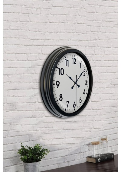 River World Duvar Saati Standart Metal Siyah 40 Cm Çok Renkli 37191367