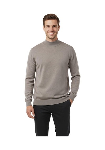 Raymons Erkek Yarım Balıkçı Yaka Regular Fit Kazak Bgl-st04954 Bej