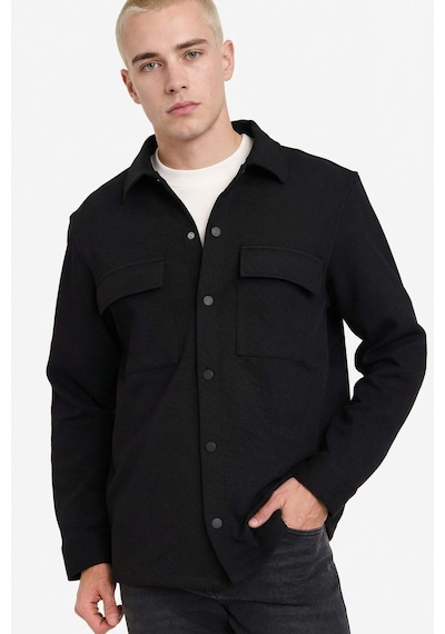 Defacto Regular Fit Twill Uzun Kollu Gömlek E7689ax25aubk81 Siyah