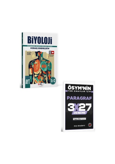 Ulti 2027 Ayt Biyoloji 15 X 13 Branş Denemeleri+ Evp Akademi Paragraf