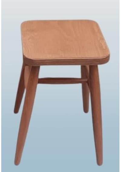 Tabure 90380 Kayın Ayak Güçlendirilmiş Bağlantı Papel Oturum Ceviz Renk El Yapım