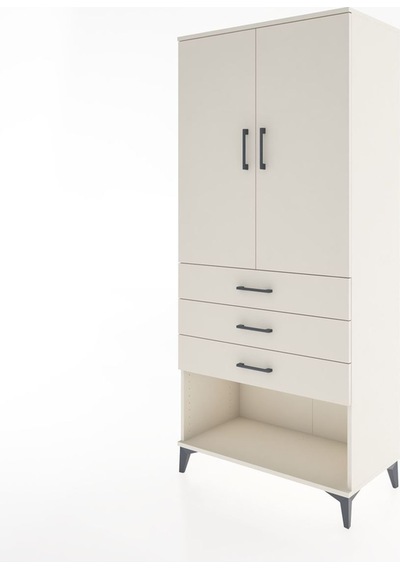 Hyperion Dolap 3 Raflı 3 Çekmeceli 2 Kapaklı 88x44x195 Aytaşı... Aytaşı