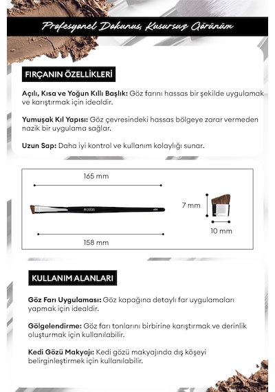 Açılı Fırça Cre'ars Angled Brush 124