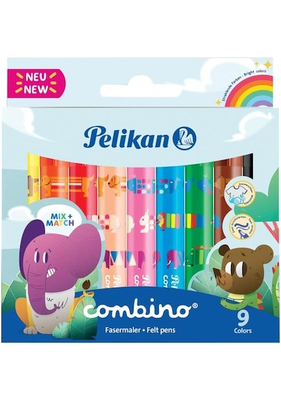Pelikan Combino Super 9'lu Jumbo Keçeli Boya Kalemi / 814553