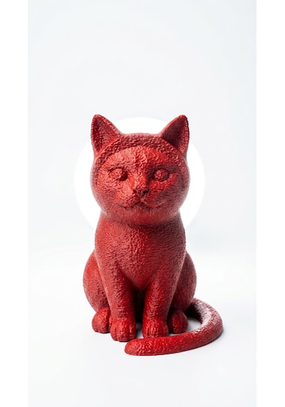 Kedi Figürlü Gözlük Tutucu Kırmızı