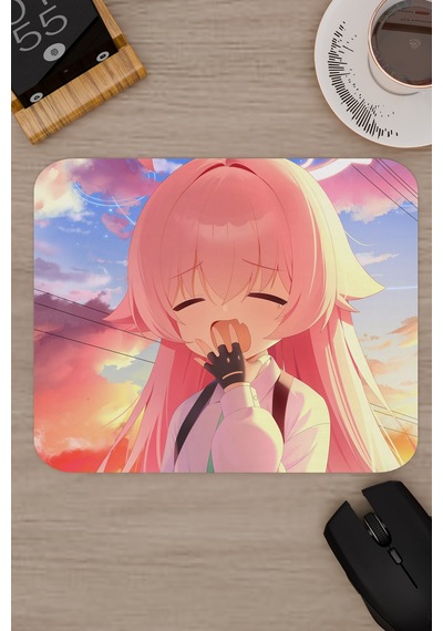 Blue Archive Kaymaz Dikişli Kauçuk Oyuncu Mousepad V1 - 22x18 Gaming Mouse Pad Fare Altlığı