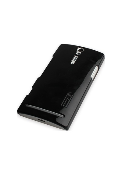Nillkin Xperia S İle Uyumlu Parlak Sert Kauçuk Kılıf Siyah Renk