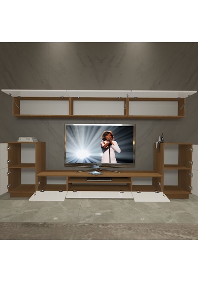 Decoraktiv Trendstyle 9s Mdf Tv Ünitesi Tv Sehpası Ceviz - Beyaz