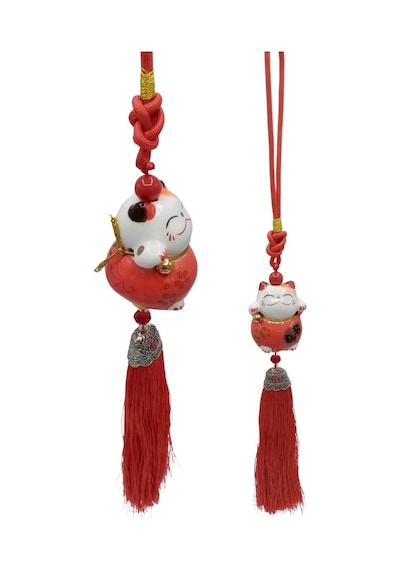 Feng Shui Maneki Neko Şans Kedisi Kırmızı No.1
