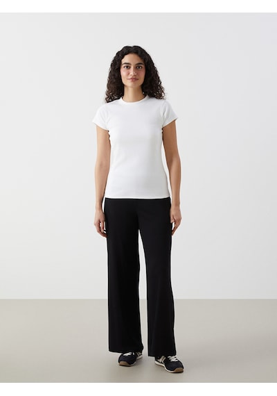 Lcw Modest Beyaz Dik Yaka Kadın Body
