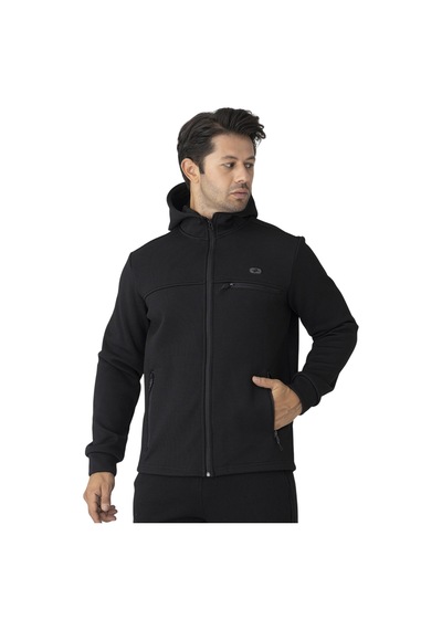 Crozwise Su İticili Kapşonlu Sweat Sweatshirt Erkek Siyah