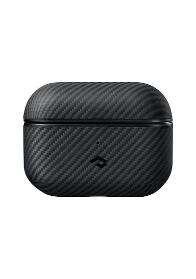 Apple Uyumlu  AirPods Pro 2 Kılıf Magsafe Özellikli 600d Aramid Fiber Pitaka Classic Seri Black-grey Twill