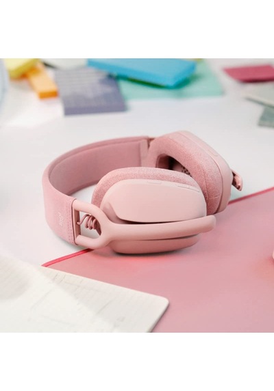 Zone Vibe 100 Kablosuz Kulak Üstü Kulaklık, Gürültü Önleyici Mikrofon, Pembe