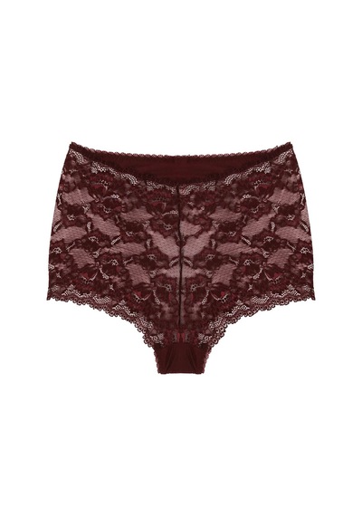 Magic Form 589 Jarse Kumaş Dantelli Şort Külot- Bordo - 225683880 Bordo