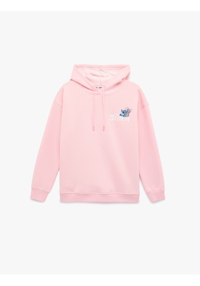 Koton Stitch Lisanslı Kapüşonlu Arkası Baskılı Oversize Sweatshirt Pembe 6wal10692ık Gülkurusu Koton Stitch Lisanslı Kapüşonlu Arkası Baskılı Oversize Sweatshirt Pembe 6wal10692ık Gülkurusu