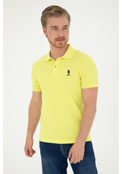 U.S. Polo Assn. Erkek Slim Fit Polo Yaka Fıstık Yeşili Basic Tişört 50279613-VR087
