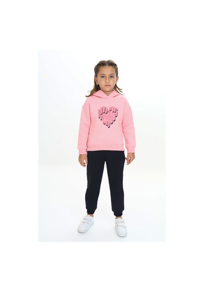 Toontoy Kids Toontoy Kız Çocuk 2'li Takım Baskılı Kapüşonlu Sweatshirt & Beli Paçası Lastikli Jogger Eşofman Altı - Renk Bloklu & 3 İplik Şardonlu Pembe Toontoy Kids Toontoy Kız Çocuk 2'li Takım Baskılı Kapüşonlu Sweatshirt & Beli Paçası Lastikli Jogger Eşofman Altı - Renk Bloklu & 3 İplik Şardonlu Pembe